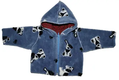 Seeds By Corky And Company Sz 9 12 Month Blue Fleece Hooded Full Zip Jacket • $12.99