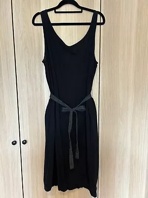 BASSIKE Organic Cotton Tank Dress With Tie Waist Belt EUC Ladies M • $35