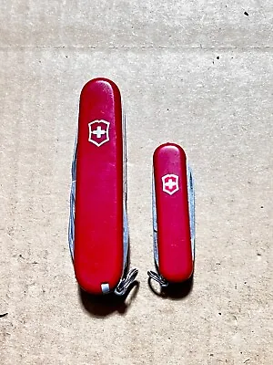 Lot Of 2 Victorinox Swiss Army Knives - Hiker - Signature Lite Red Light • $24.99