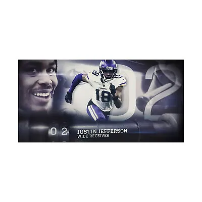 Justin Jefferson Minnesota Vikings NFL Sports Poster Art Print Wall Decor 30x15 • $20.15