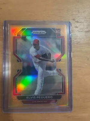 2022 Panini Prizm Neon Orange Prizm /100 Elvis Peguero #145 Rookie RC • $1.50