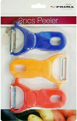 3pc Kitchen Vegetable Peeler Potato Fruit Carrots Cutter Peeling Tool PRIMA • £2.99