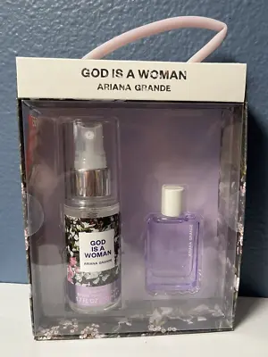 ARIANA GRANDE God Is A Woman Set Parfum Dabber .25oz + Body Mist Spray 1.7oz NIB • $21.99