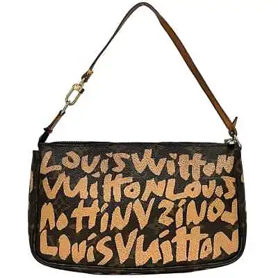 Louis Vuitton Accessories Pouch Pochette Accessoire Brown Orange Peach Graffiti • £469.31