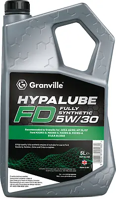 Granville 5w30 Fully Synthetic FD Engine Oil 5L STJLR: 03.5003 0198 • £26.95