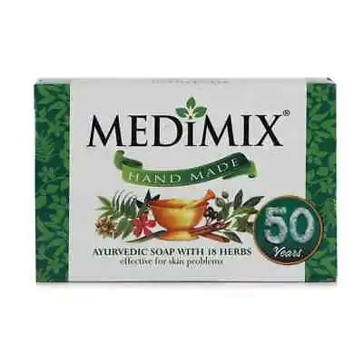 Real Medimix Ayurvedic Classic 18 Herbs Soap For Skin Problem - 125g - Free Ship • $11.03