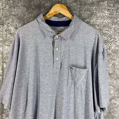 Vineyard Vines Shirt Mens 3XLT Blue Stripe Golf Edgartown Polo Soft Stretch • $29.95