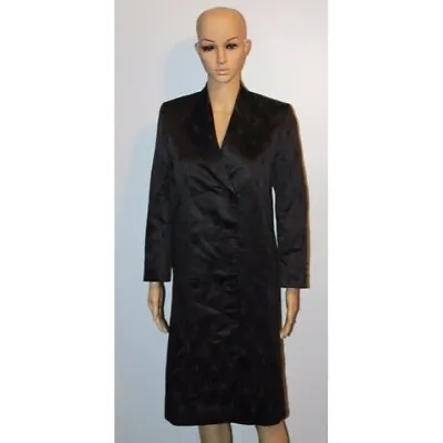 Midnight Black LONG Opera Swing Coat 16S G&G Satin Fancy Dress Up Quality CP • $13.53