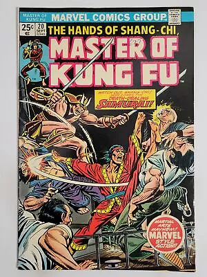 MASTER Of KUNG FU #20 (FN-) 1974  THE DEATH-DEALING SAMURAI!  BRONZE AGE MARVEL • $0.99