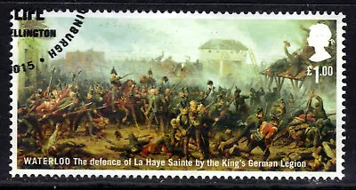 GB 2015 QE2 £1 Bicentenary Battle Waterloo Defence La Haye Ex Fdc SG 3727 E1182 • $2.05