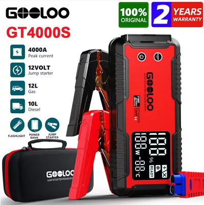 GOOLOO GT4000S Jump Starter 4000A Portable Car Battery Heavy Duty High Booster • $209.99