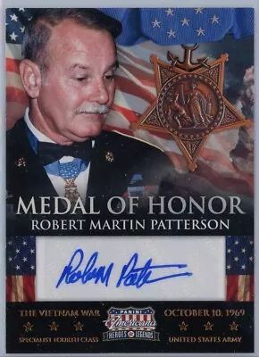 2012 Panini Americana Medal Of Honor Auto Robert Martin Patterson 003/249 • $17.95