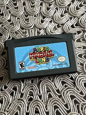 Mario Pinball Land Nintendo Gameboy Advance GBA Authentic TESTED SAVES CART ONLY • $20.95