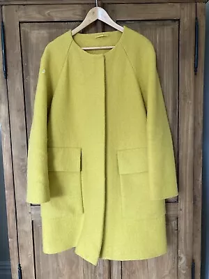 COS Women’s Mustard Yellow 100% Wool Overcoat  Size EU 40 UK 12 • £20