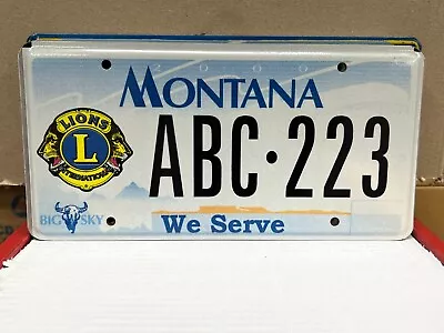 We Serve Lions International Montana License Plate Abc-223 • $4