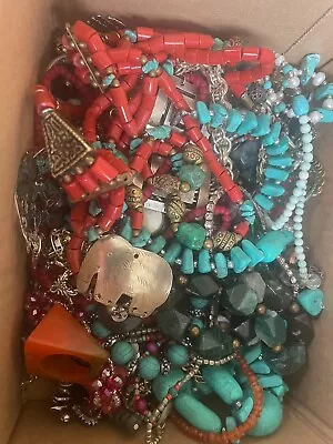 Deceased Estate Bundle Bulk Lot Vintage Jewellery - BeadsNecklaceEarring 1kgs+ • $49