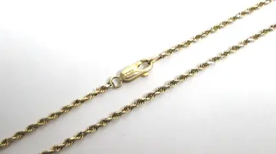 GREAT Real 14K Yellow Gold 2 Mm Rope Chain Necklace 22  Long Unisex Men Woman • $669.99
