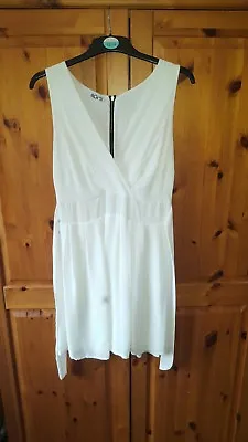£10 • Buy Topshop Wal G White Wrap Over Dress - Size 12