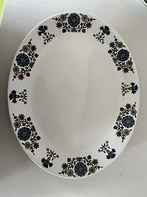 Vintage Midwinter Pottery Jessie Tait Country Garden Oval Plate/serving Platter • £12
