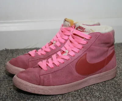 £27.99 • Buy Pink Nike Blazer Hi Suede Vintage Trainers UK 5 EUR 38