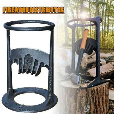 Firewood Kindling Splitter Racker Iron Log Wood Cutter Camping Firewood Tool • £21.46