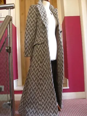 £199.99 • Buy PER UNA M&S Coat 8 Victorian Riding Fit Flare Italian Fabric Riding Tweed Long