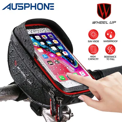 Bike Bicycle Frame For Cell Phone Bag Case Holder Touch Screen Front Tube Pouch • $21.95