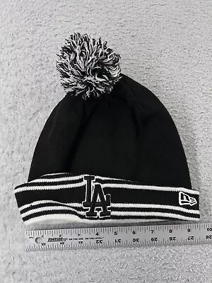 Los Angeles Dodgers Beanie Toque Adult One Size Black Knit MLB Pom Wool Blend • $18.69