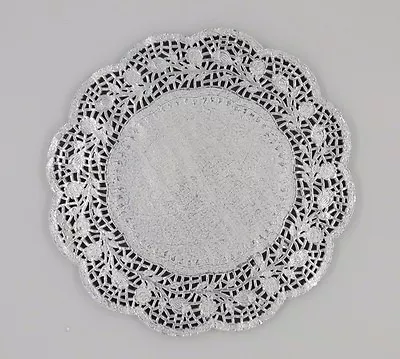 Silver Foil Round Paper Lace Doilies Size: 10.5  (26.50cm) Party Wedding Craft • $35