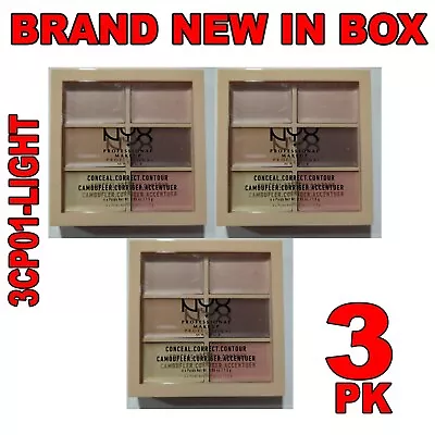 NYX PROFESSIONAL MAKEUP Conceal Correct Contour Palette 3CPO1 LIGHT 3PK • $25