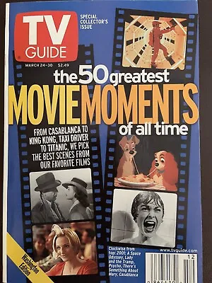 TV Guide 50 Greatest Movie Moments Of All Time Issue 2001 • $5