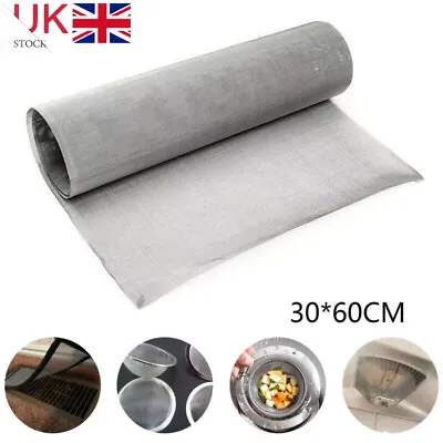 £8.28 • Buy 100Micron Stainless Steel Mesh Woven Fine Metal Wire Screen Filter Sheet 60X30CM