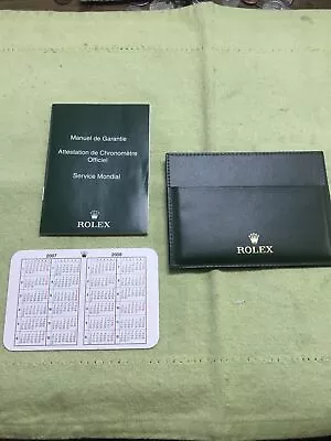 Vintage Rolex Wallet /paper Holder; Translation Booklet ;2007-2008 Calendar Set • $48