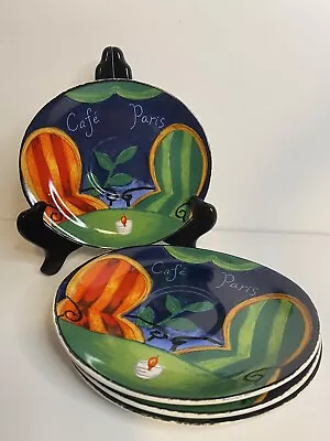 Vintage Sango Misono CAFE PARIS Saucer Plates  #4914 Set Of 4 • $11.62