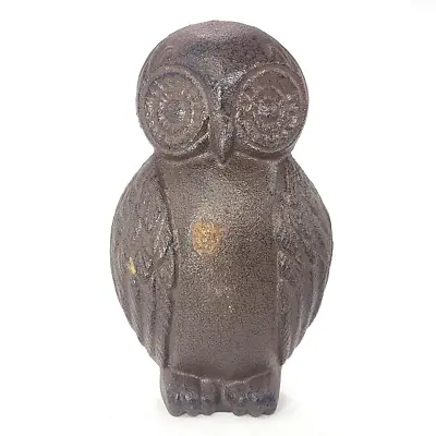 Owl Rustic Cast Iron Door Stop Wedge Bookend / Farmhouse Décor Garden VTG • $10