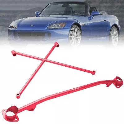 Megan Racing Race Spec Red Front X-Brace Tower Bar For 99-09 Honda S2000 AP1 AP2 • $118.54