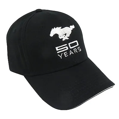 Ford Mustang 50th Years Anniversary Black Baseball Hat • $35.39