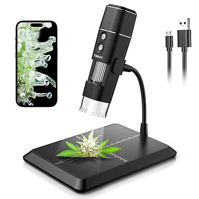 TOMLOV WiFi 1000X Digital Microscope 1080P USB Coin Magnifier Camera For IPhone • $39.99