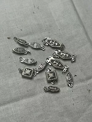 Vintage NOS Sterling Silver Clasps -Filigree- Multi Strand -  • $9.99