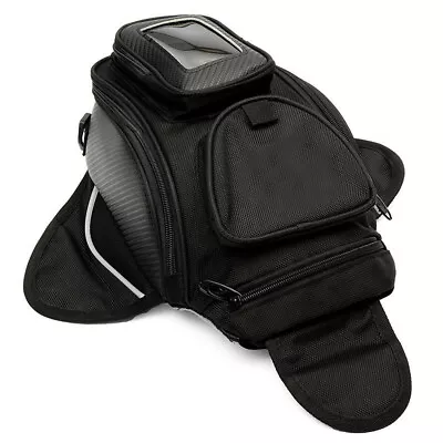 Magnetic Motorcycle Tank Bag Storage Travel Pouch With Belt Waterproof Universal • $30.50