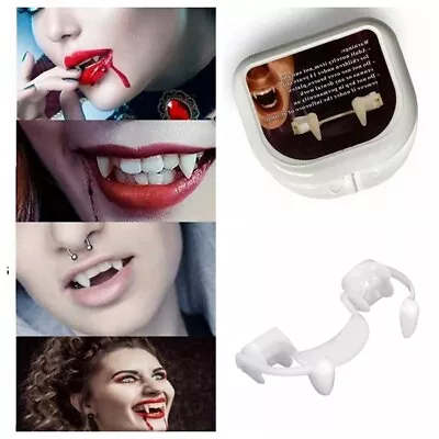 Retractable Halloween Cosplay Dentures Vampire Teeth Fangs Costume Party Props ~ • £2.62