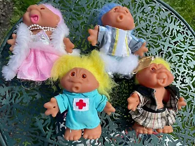 Vintage Dam Trolls Collection X 4 Skier Chav Princess And Nurse • £6