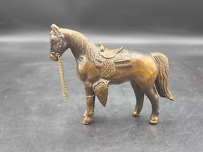 Vintage Cast Metal Hollow Horse Figure • $12