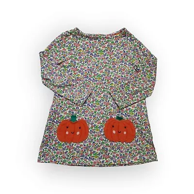 Mini Boden Floral Pumpkin Halloween Dress 6-7Y Girls • $29.95