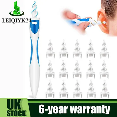 Ear Cleaner Ear Wax Removal Remover Cleaning Tool Kit Spiral Tip Picker Q-Grips • £3.91