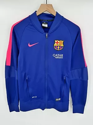 Nike FCB Barcelona Full Zip Soccer Track Jacket Blue Size Men’s Small • $29.74