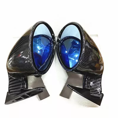 F1 Racing Style Car Side Wing Plane Mirrors Left Right Carbon Fiber Color 2Pcs • $67.91