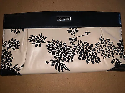 Classic Elizabeth Miche Shell Neutral Pearl Faux Leather Floral Pattern • $9