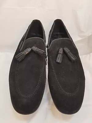 Zara Man Men's Tassel Black Suede Leather Moccasin Slip On Shoes US 12 D / 45 EU • $69.99