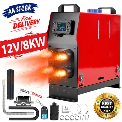 $142.95 • Buy 8KW 12V Portable Diesel Heater Air Thermostat Deisel Caravan Motorhome Trailer